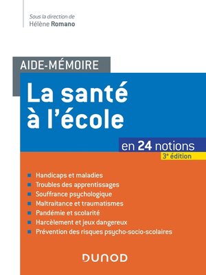 cover image of Aide-mémoire--La santé à l'école--3e éd